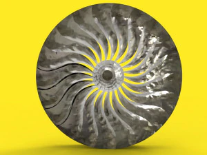 Jet engine fan 3D Model