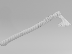 medieval battle axe 3D Model
