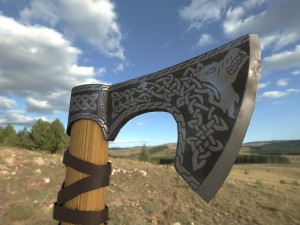medieval battle axe 3D Model