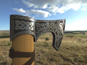 medieval battle axe 3D Model