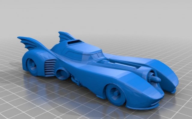 batmobile 3D Druckmodell .c4d .max .obj .3ds .fbx .stl .blend