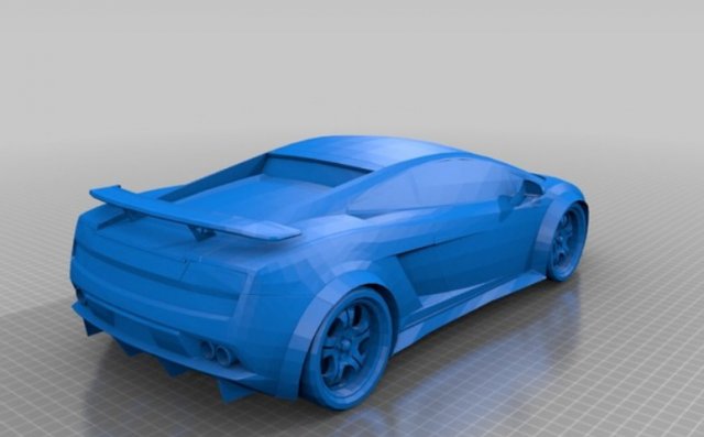 lamborghinigallardo 3D Print Model .c4d .max .obj .3ds .fbx .stl .blend 