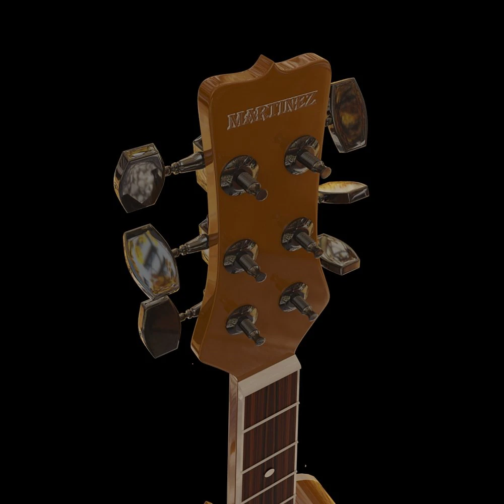Guitar Martinez 3D Model .c4d .max .obj .3ds .fbx .stl .blend 