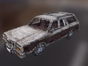アメリカのボクセルカー 3Dモデル