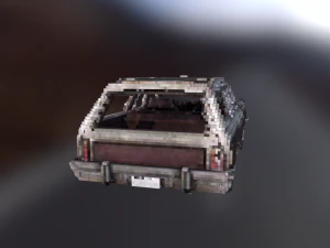 american voxel car 3D Model