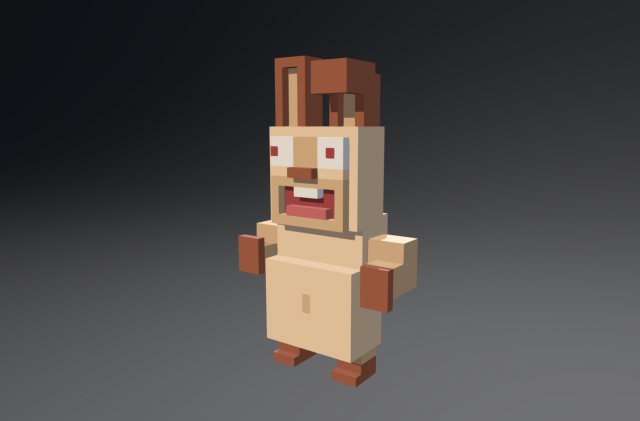 voxel rabbit 3D Model .c4d .max .obj .3ds .fbx .stl .blend 