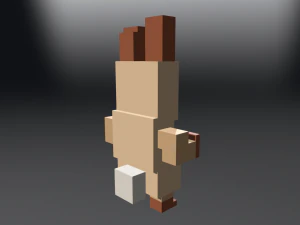 coniglio voxel Modello 3D