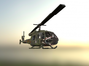 voxel helicopter Modelo 3D