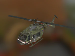 ボクセルヘリコプター 3Dモデル