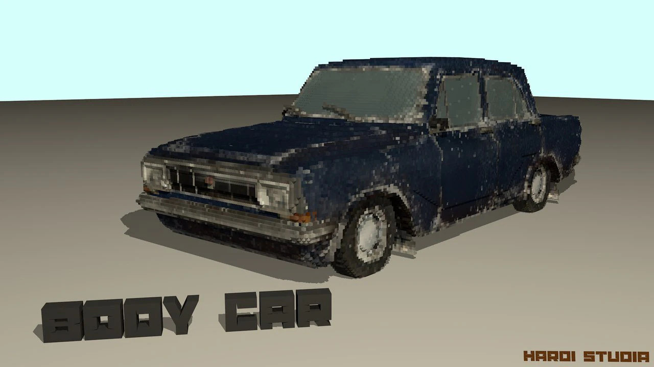 voxel volga 3D Model .c4d .max .obj .3ds .fbx .stl .blend 
