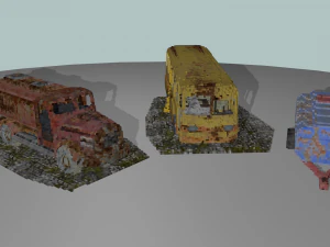 복셀 차량 팩 3D 모델