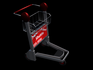 baggage trolley 3D मॉडल