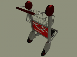 baggage trolley 3D मॉडल