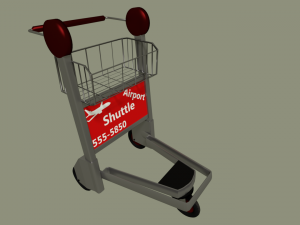 baggage trolley 3D मॉडल