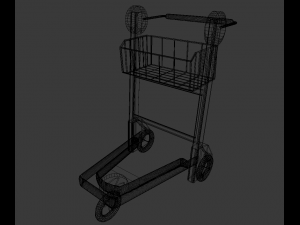 baggage trolley 3D मॉडल