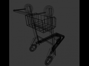 baggage trolley 3D मॉडल