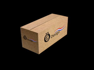 cardboard box open-closed lowpolly Model 3D