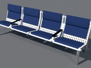airport waiting bench 3D Model