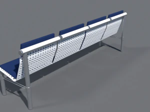 airport waiting bench 3D Model