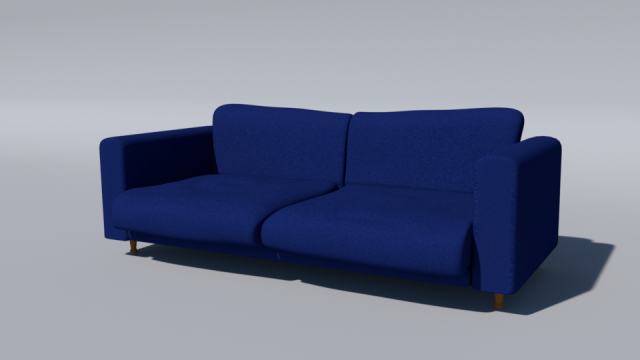 blue 3d couch Modelo 3D .c4d .max .obj .3ds .fbx .stl .blend 