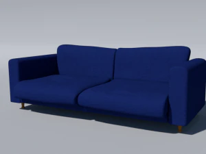 niebieska kanapa 3D Model 3D