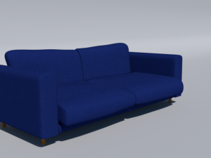 blue 3d couch Modelo 3D