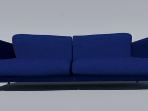 blue 3d couch 3D Model
