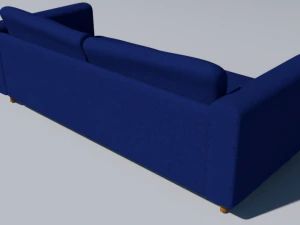 blue 3d couch 3D Model