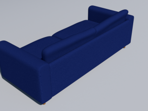 blue 3d couch Modelo 3D