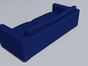 blue 3d couch 3D Model