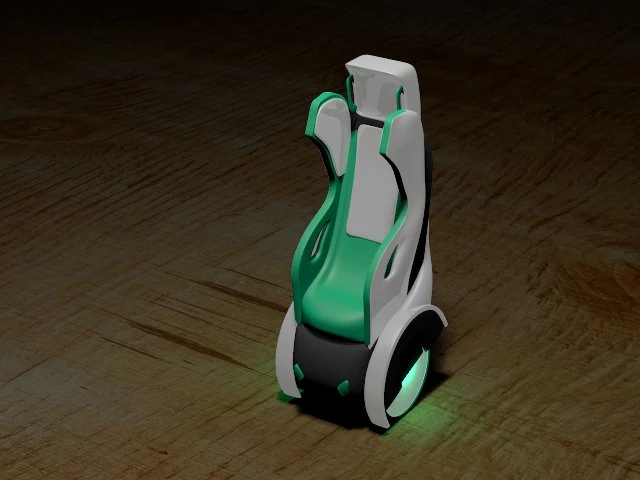 futuristic wheel chair 3D Model .c4d .max .obj .3ds .fbx .stl .blend 