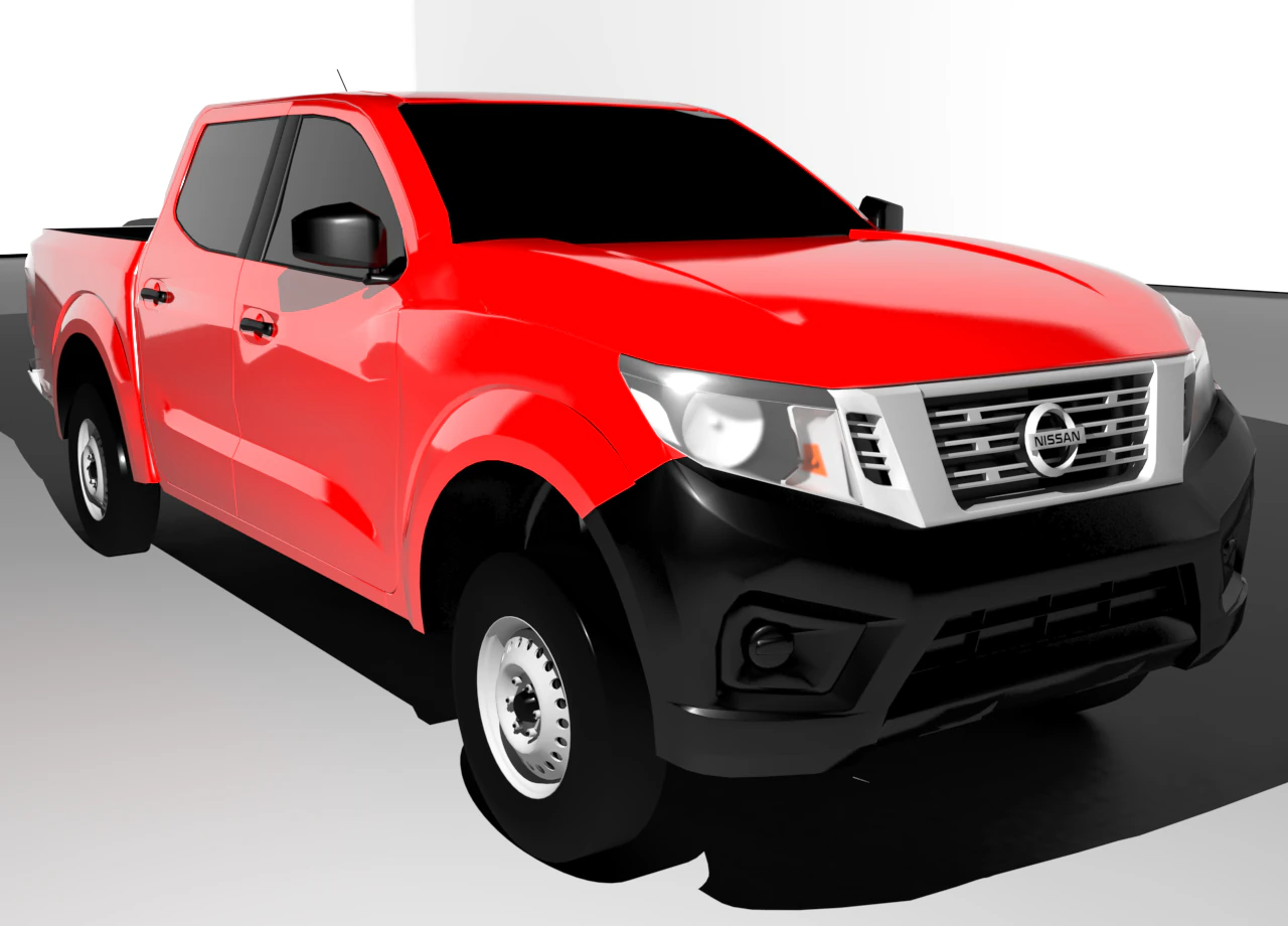nissan np300 double cab 2016 3D Model .c4d .max .obj .3ds .fbx .stl .blend