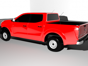 nissan np300 double cab 2016 3D 模型