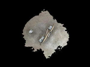 banca rocha natureza Modelo 3D