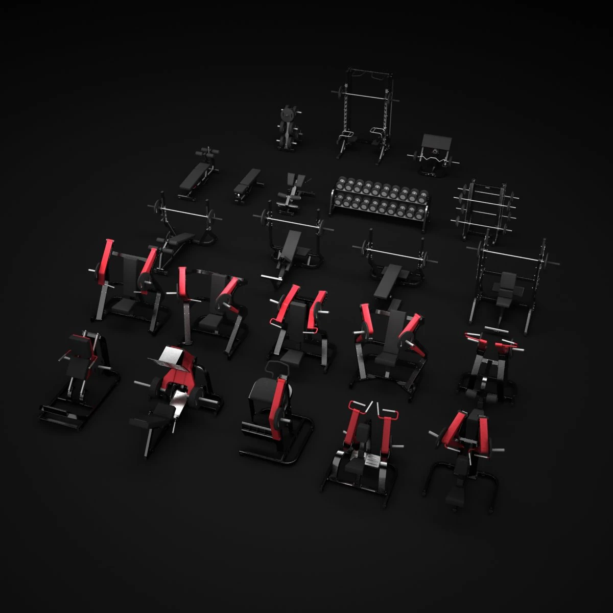 academia de m&aacute;quinas de martelo Modelo 3D .c4d .max .obj .3ds .fbx .stl .blend 