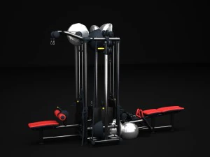 palestra multistazione fitness via cavo Modello 3D