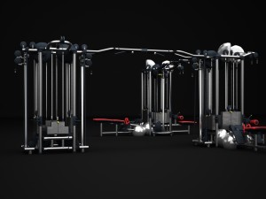 multistation fitness cable gym Model 3D