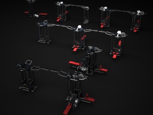 multistation fitness cable gym Model 3D