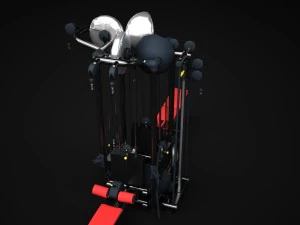 gym multistation cable 1 3D Model