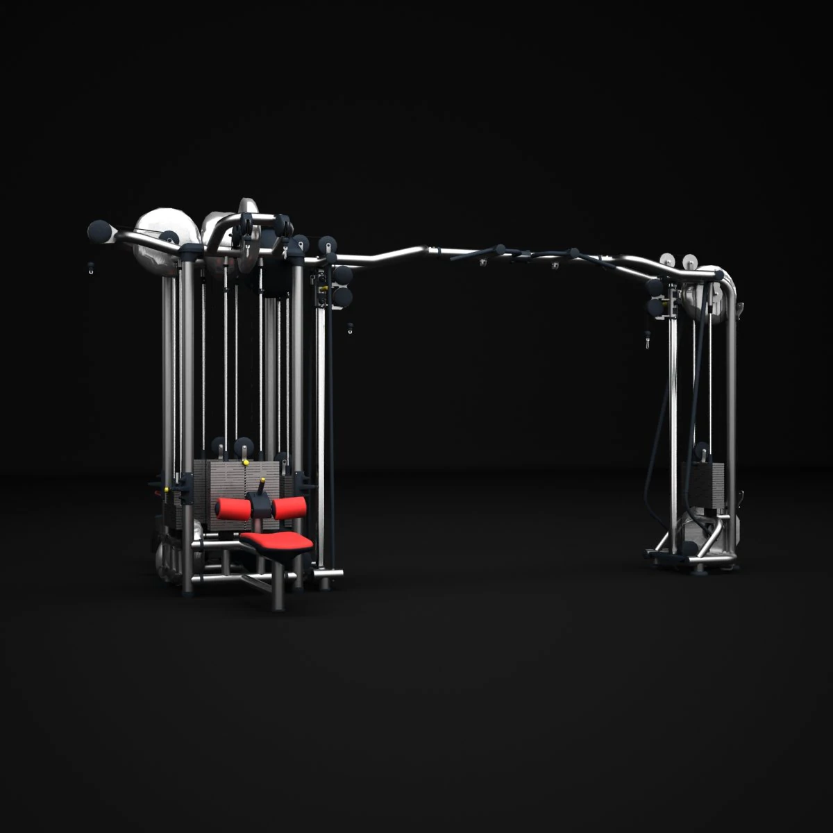 gym multistation cable 2 3D Model .c4d .max .obj .3ds .fbx .stl .blend 