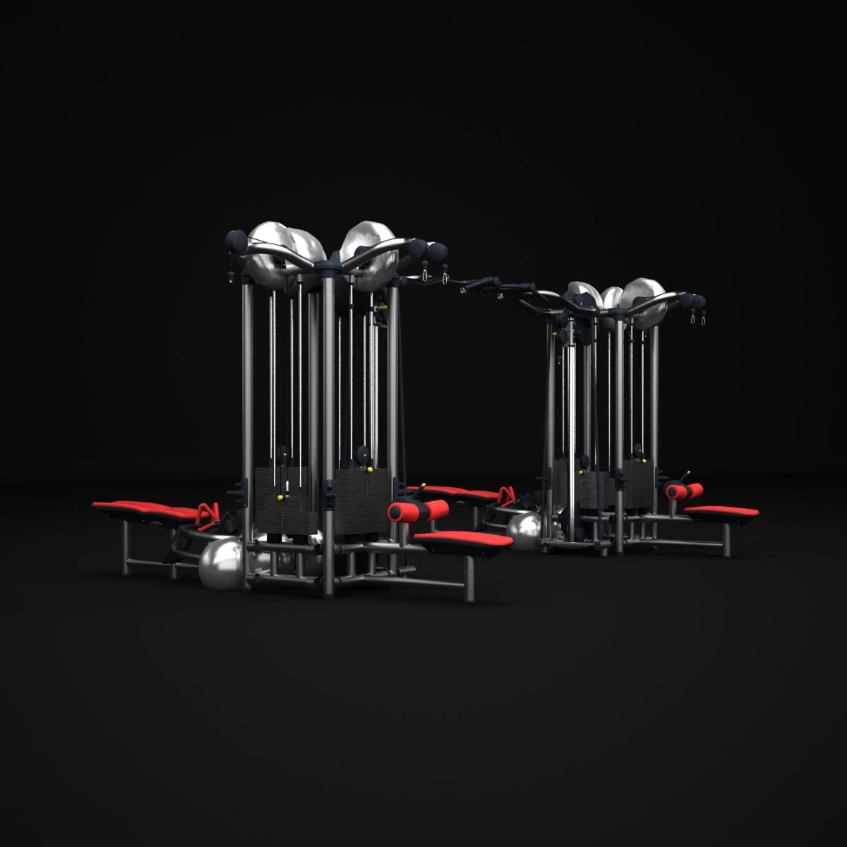 gym multistation cable 3 3D Model .c4d .max .obj .3ds .fbx .stl .blend 