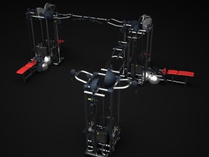 gym multistation cable 4 3D 模型