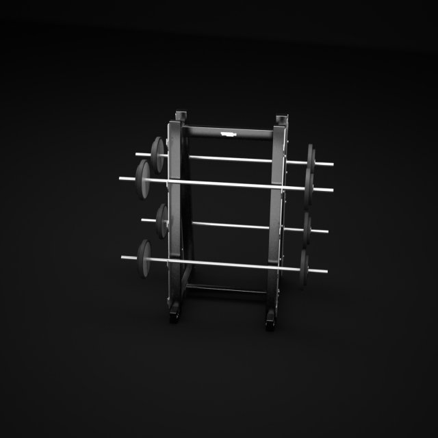 barbell rack 3D 模型 .c4d .max .obj .3ds .fbx .stl .blend