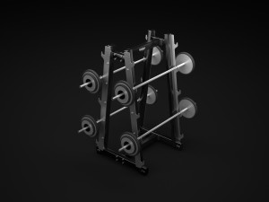 barbell rack 3D 模型