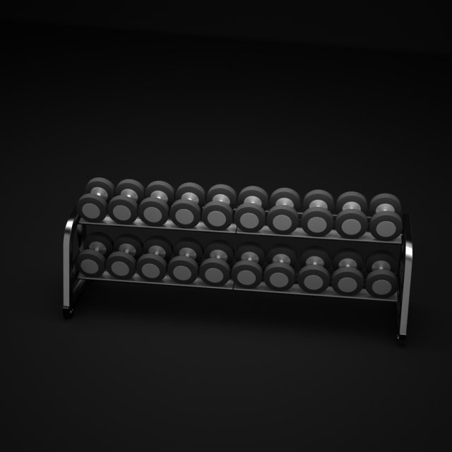 dumbell 3D Модель .c4d .max .obj .3ds .fbx .stl .blend 