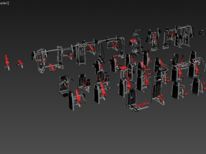 gym equipment classic 3D Model