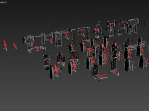 gym equipment classic 3D Model