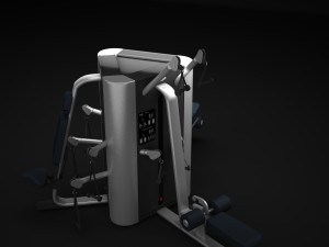 multistation gym tower 3D Model