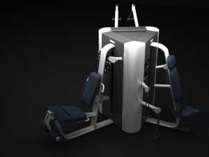 multistation gym tower 3D Model