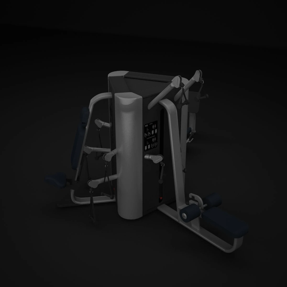 multistation gym tower 2 3D Model .c4d .max .obj .3ds .fbx .stl .blend